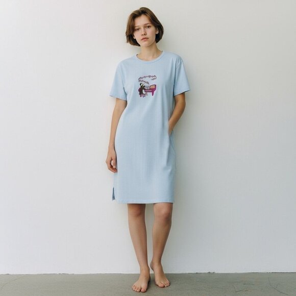 vassarette Other - NWT/NOS Vassarette Juniors Blue Penguin Piano Graphic Nightgown Size L